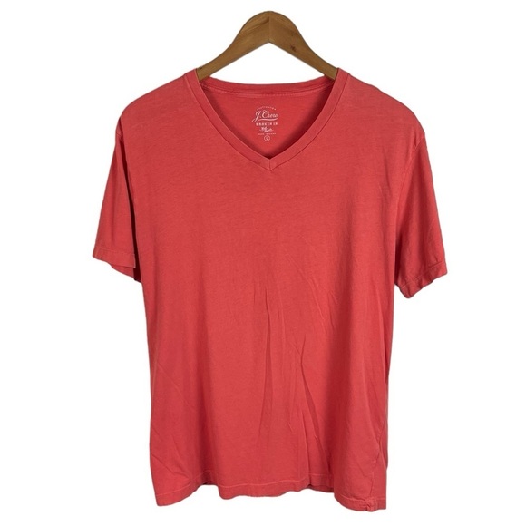 TS984 Men’s J. Crew Knit Goods Broken In V Neck T Shirt L - Picture 1 of 4